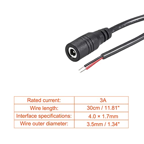 REBOWER DC כבל חשמל DC מחברים נקביים מחברים נקבה DC מתאם צמה חוט שקע שקע חבית [עבור אור רצועת LED של